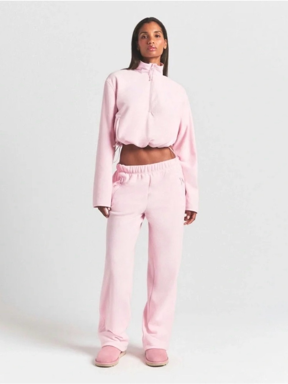 SKIMS Pale Pink Drawstring Track Pants